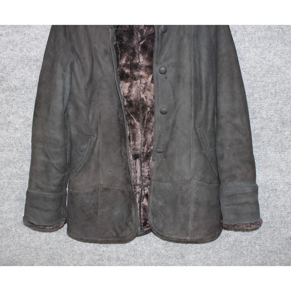 Young Eun Jacket Coat Women's Medium Faux Sude & Faux Fur-lined - Picture 3 of 14